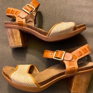 Dansko leather high heel sandals